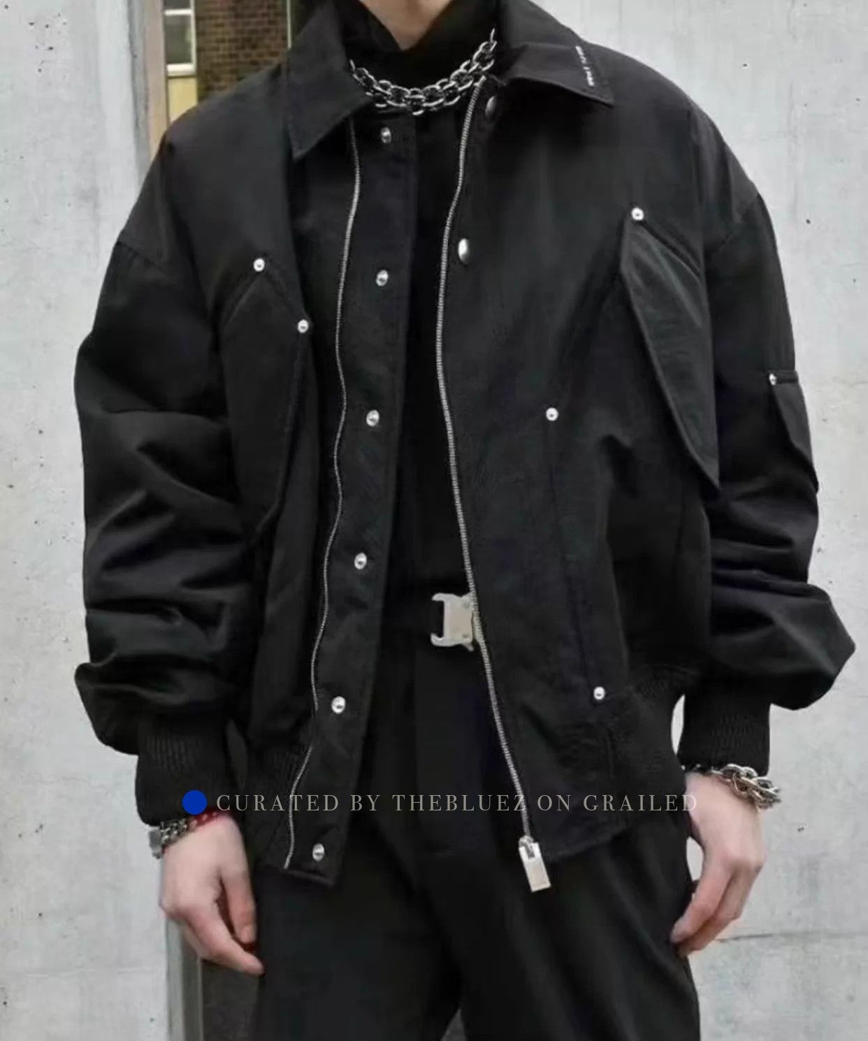 Alyx Black Cotton Bomber Jacket in Size M Size US M / EU 48-50 / 2 - 7 Thumbnail