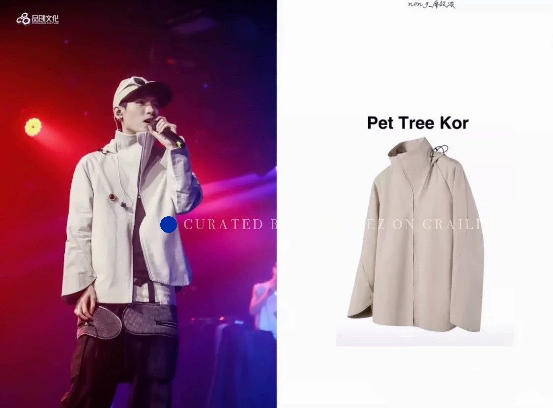 pet-tree-kor Lightweight White Stand Collar Windbreaker Size US XS / EU 42 / 0 - 5 Thumbnail