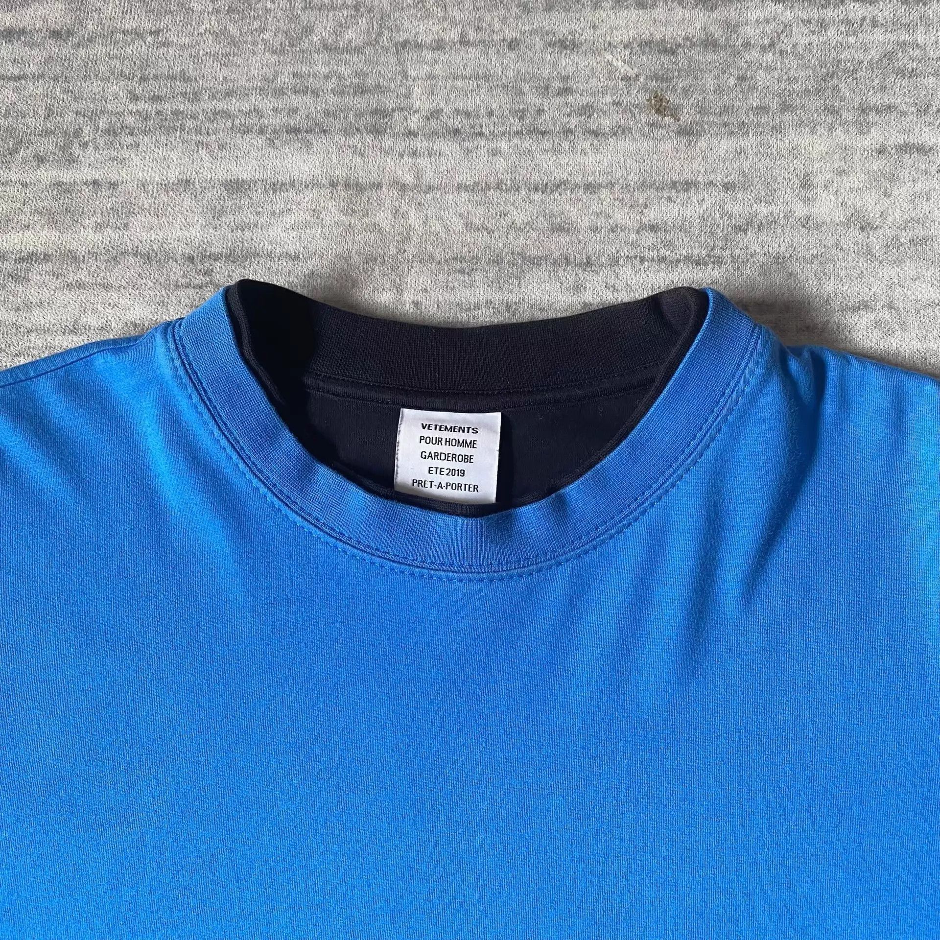 Vetements Ripped Blue Split 2-Piece Short Sleeve T-Shirt Size US XS / EU 42 / 0 - 3 Thumbnail
