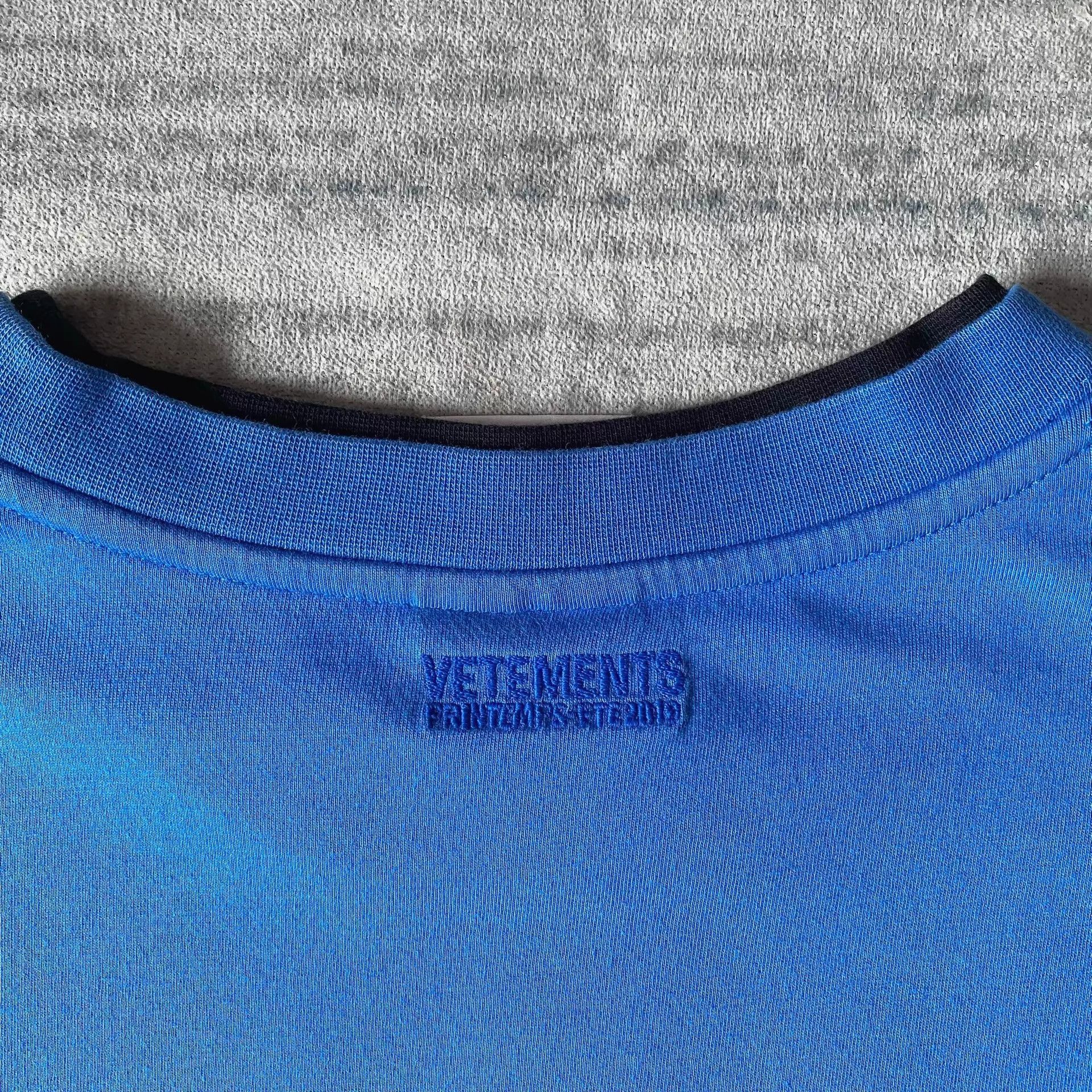 Vetements Ripped Blue Split 2-Piece Short Sleeve T-Shirt Size US XS / EU 42 / 0 - 5 Thumbnail