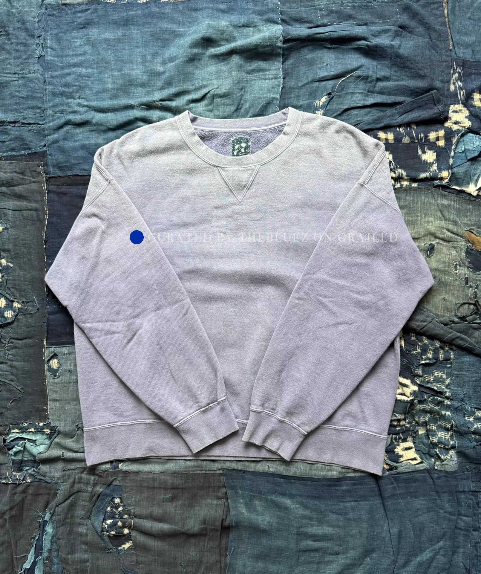 Visvim Distressed Purple Pullover Sweatshirt Size US XL / EU 56 / 4 - 4 Thumbnail