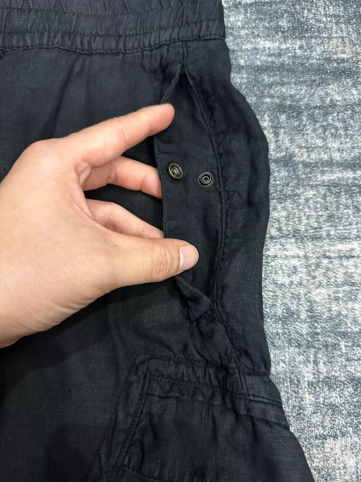 Stone Island Black Cargo Pants with Side Pockets Size US 30 / EU 46 - 6 Thumbnail