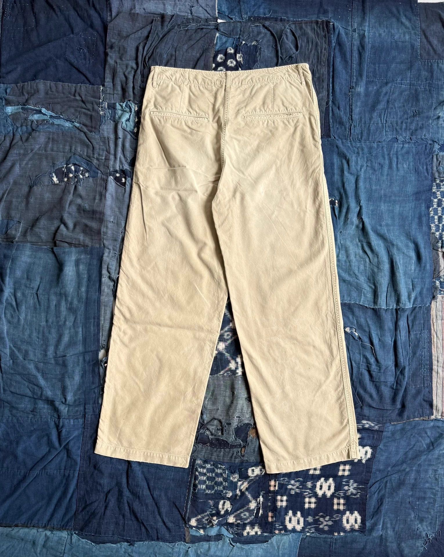 Visvim Distressed Wide Chino Pants in Beige Size US 36 / EU 52 - 2 Thumbnail