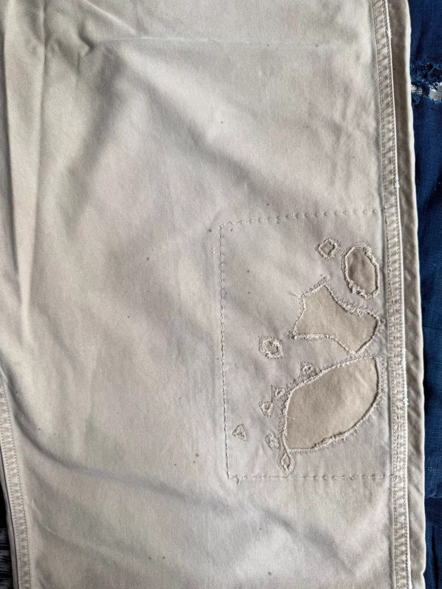 Visvim Distressed Wide Chino Pants in Beige Size US 36 / EU 52 - 3 Thumbnail