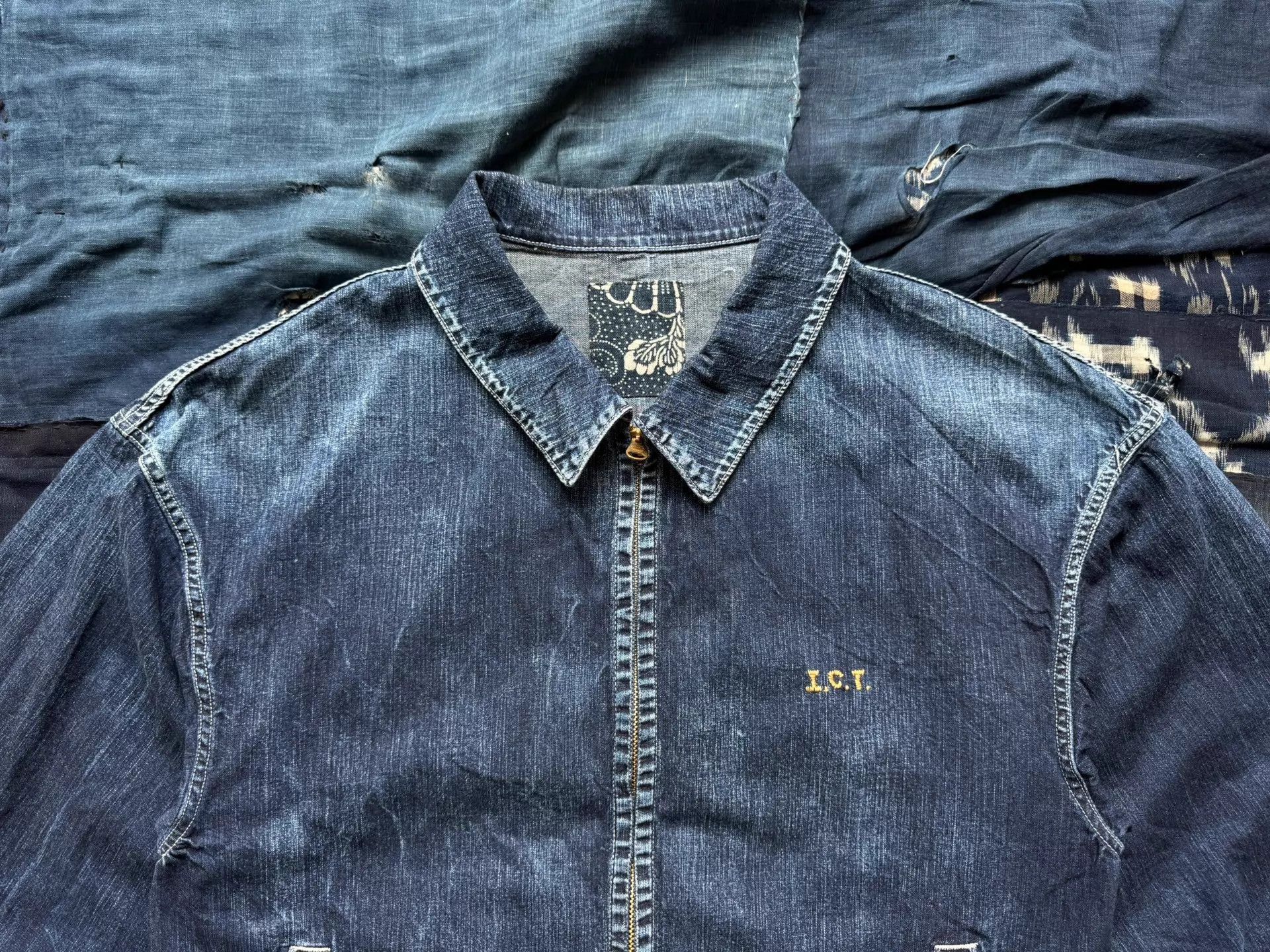 Visvim Vintage Embroidered Denim Jacket in Blue Size US XL / EU 56 / 4 - 7 Thumbnail