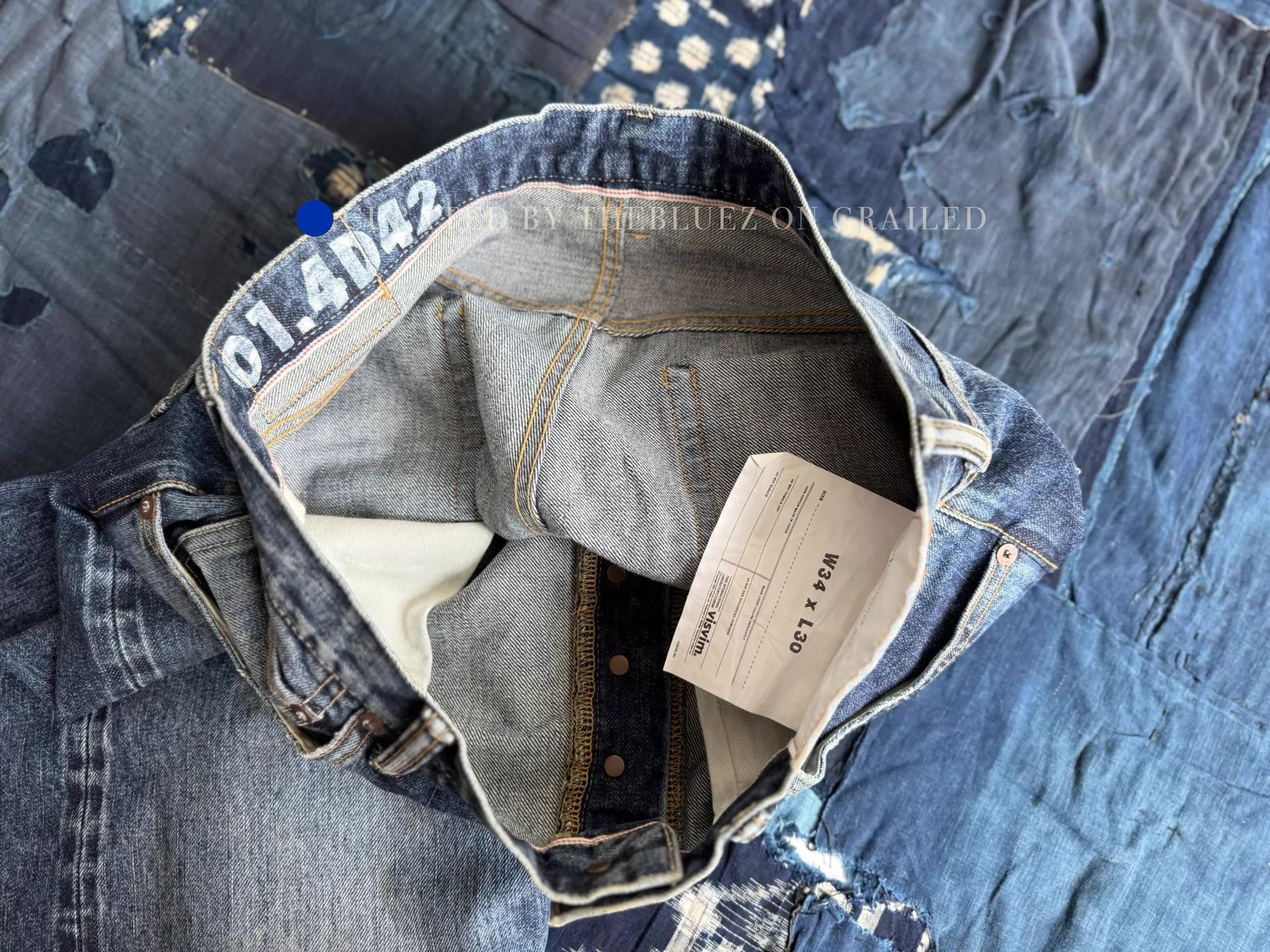 Visvim Wide Leg Denim Jeans in Blue Size US 34 / EU 50 - 8 Thumbnail