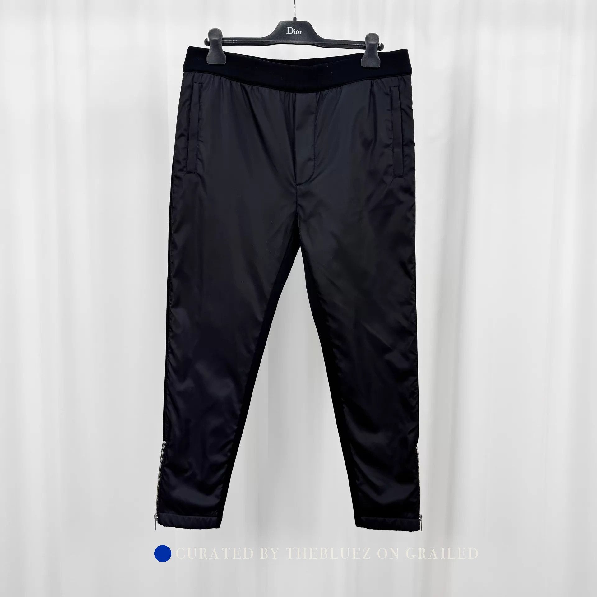 Prada Black Triangle Logo Nylon Trousers Size US 32 / EU 48 - 2 Thumbnail