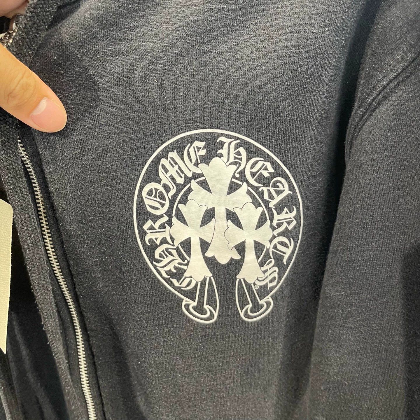 Chrome Hearts Black Horseshoe Cross Zip Jacket Size US XL / EU 56 / 4 - 4 Thumbnail