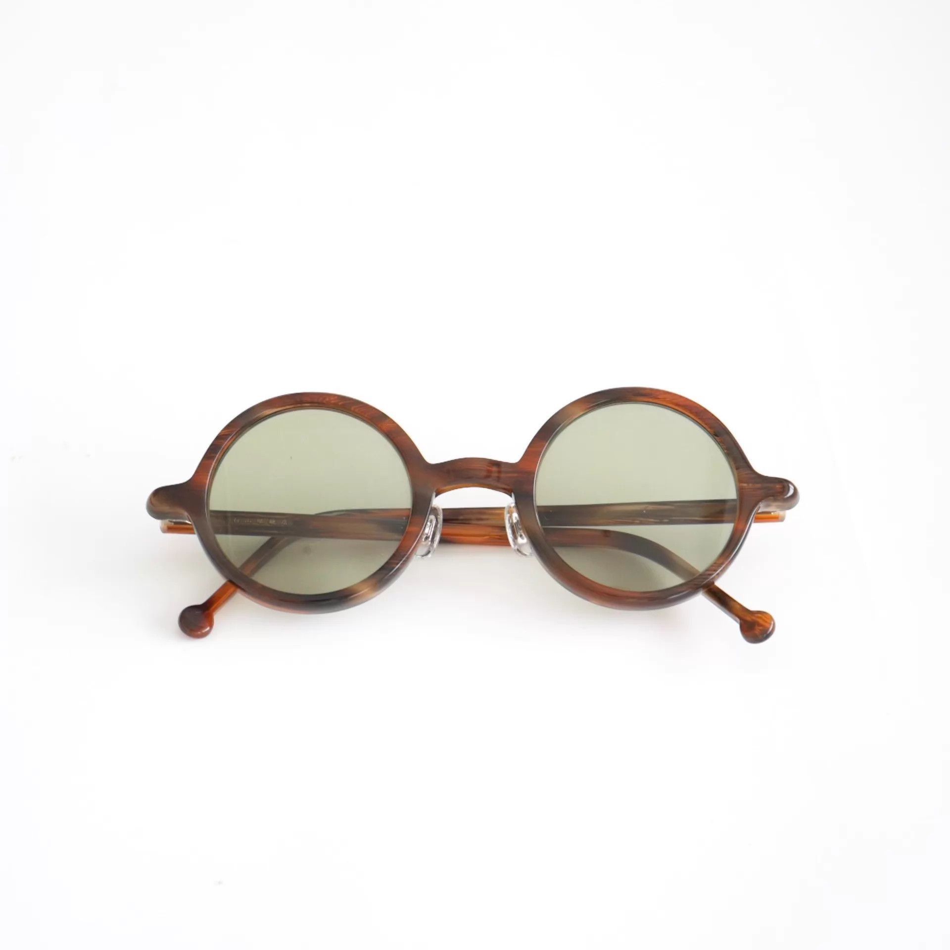 Hakusan Megane Vintage Round Sunglasses in Brown Size ONE SIZE - 2 Thumbnail