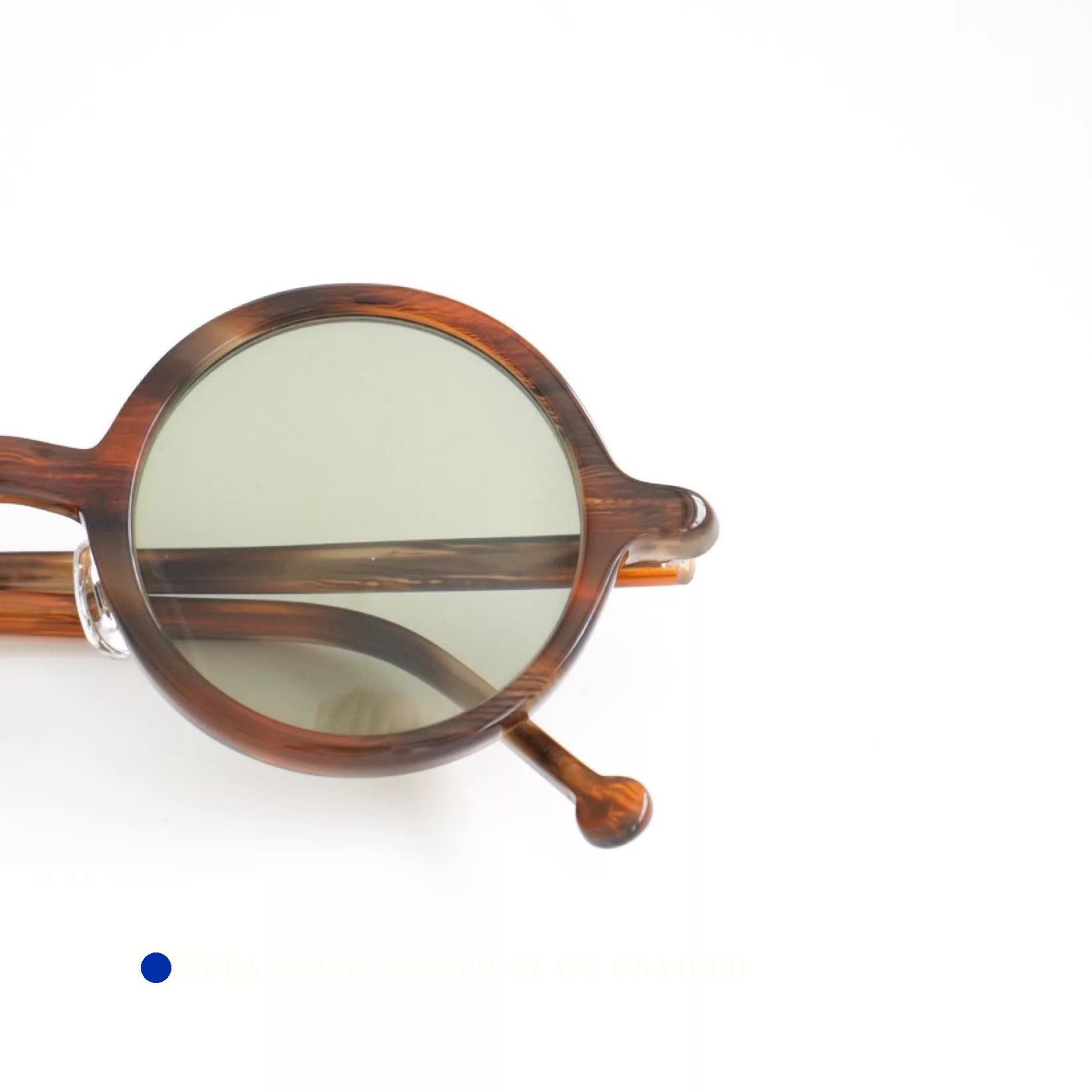 Hakusan Megane Vintage Round Sunglasses in Brown Size ONE SIZE - 5 Thumbnail