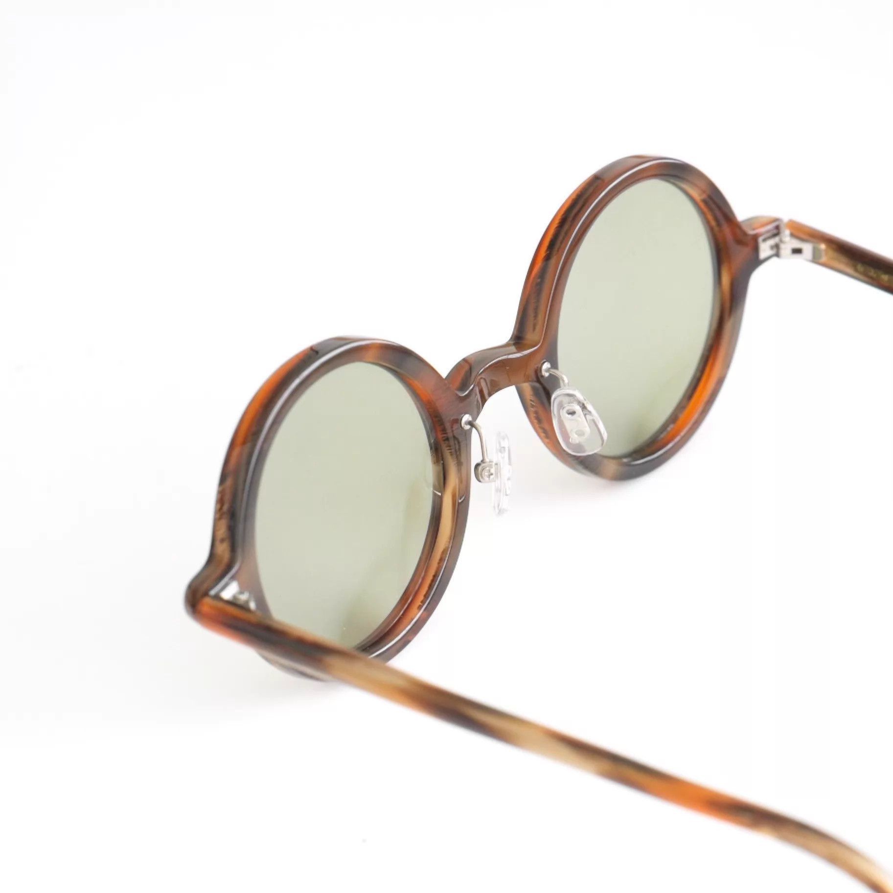Hakusan Megane Vintage Round Sunglasses in Brown Size ONE SIZE - 4 Thumbnail