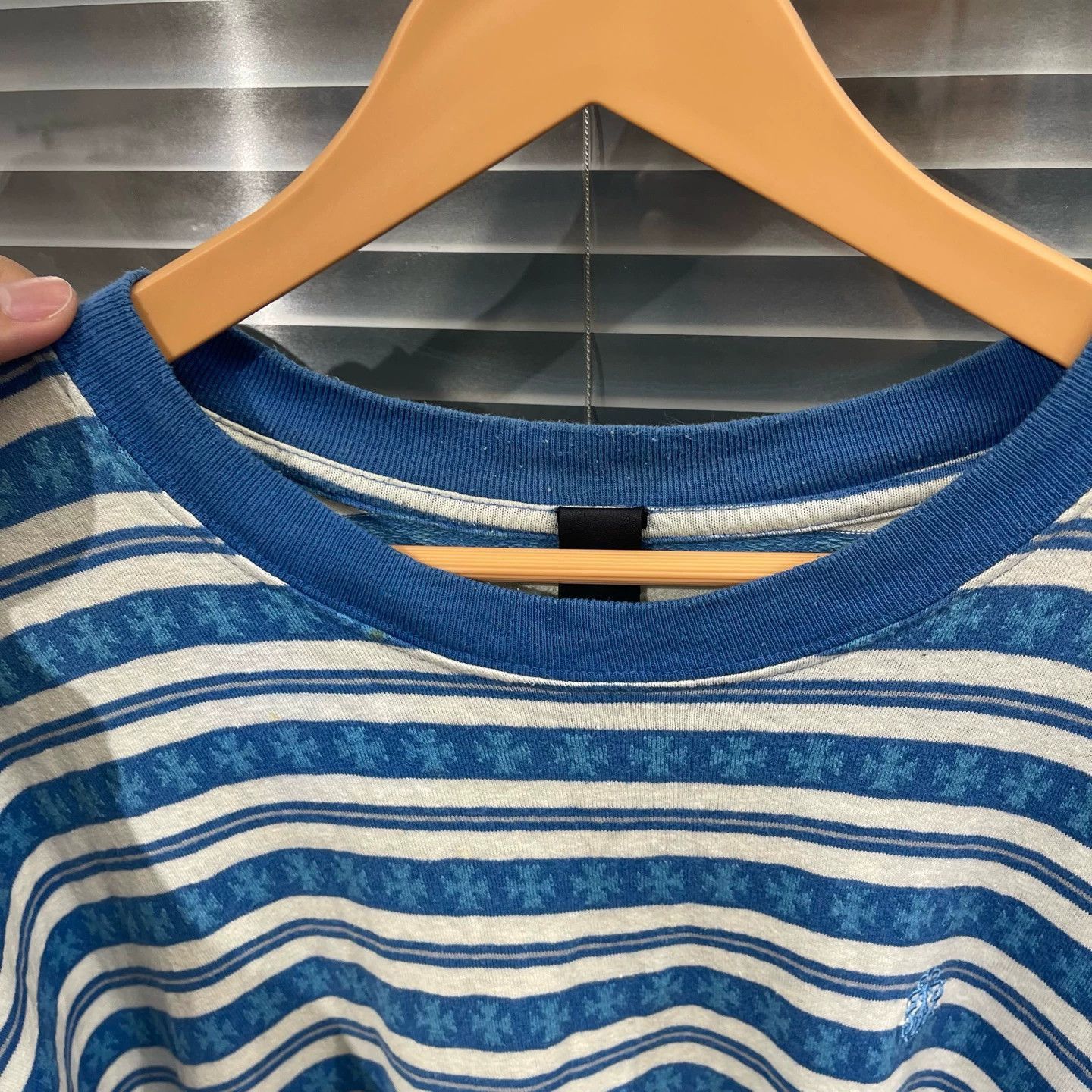 Chrome Hearts Striped Short Sleeve Tee with Embroidery Size US M / EU 48-50 / 2 - 4 Thumbnail