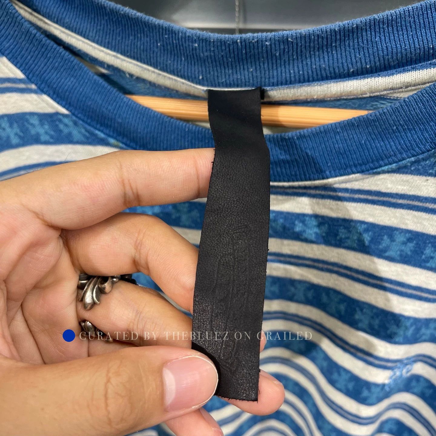Chrome Hearts Striped Short Sleeve Tee with Embroidery Size US M / EU 48-50 / 2 - 3 Thumbnail