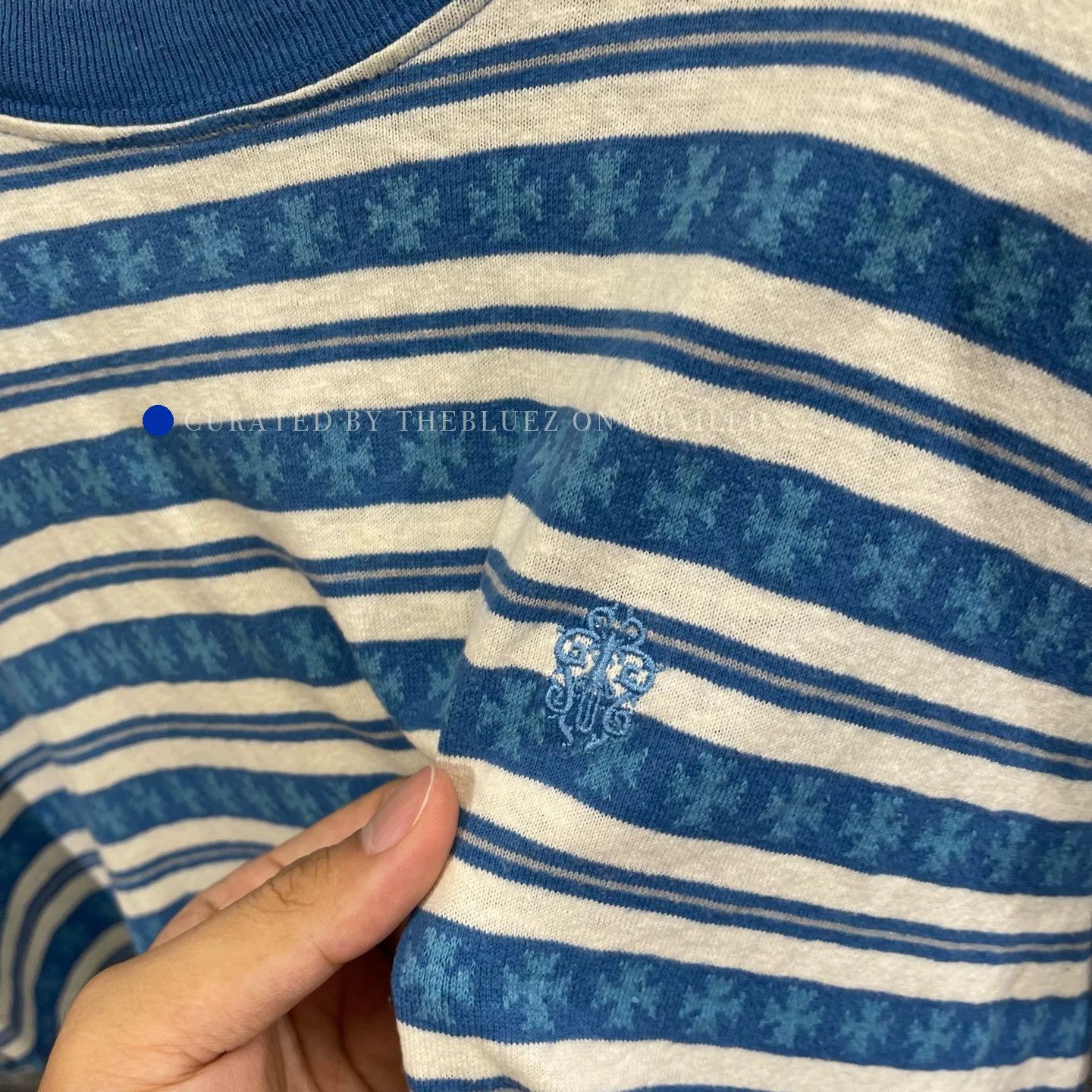 Chrome Hearts Striped Short Sleeve Tee with Embroidery Size US M / EU 48-50 / 2 - 5 Thumbnail