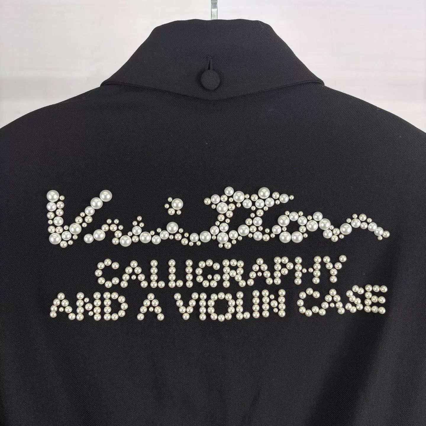 Louis Vuitton Black Pearl Embroidered Wool & Cupro Jacket Size US M / EU 48-50 / 2 - 4 Thumbnail