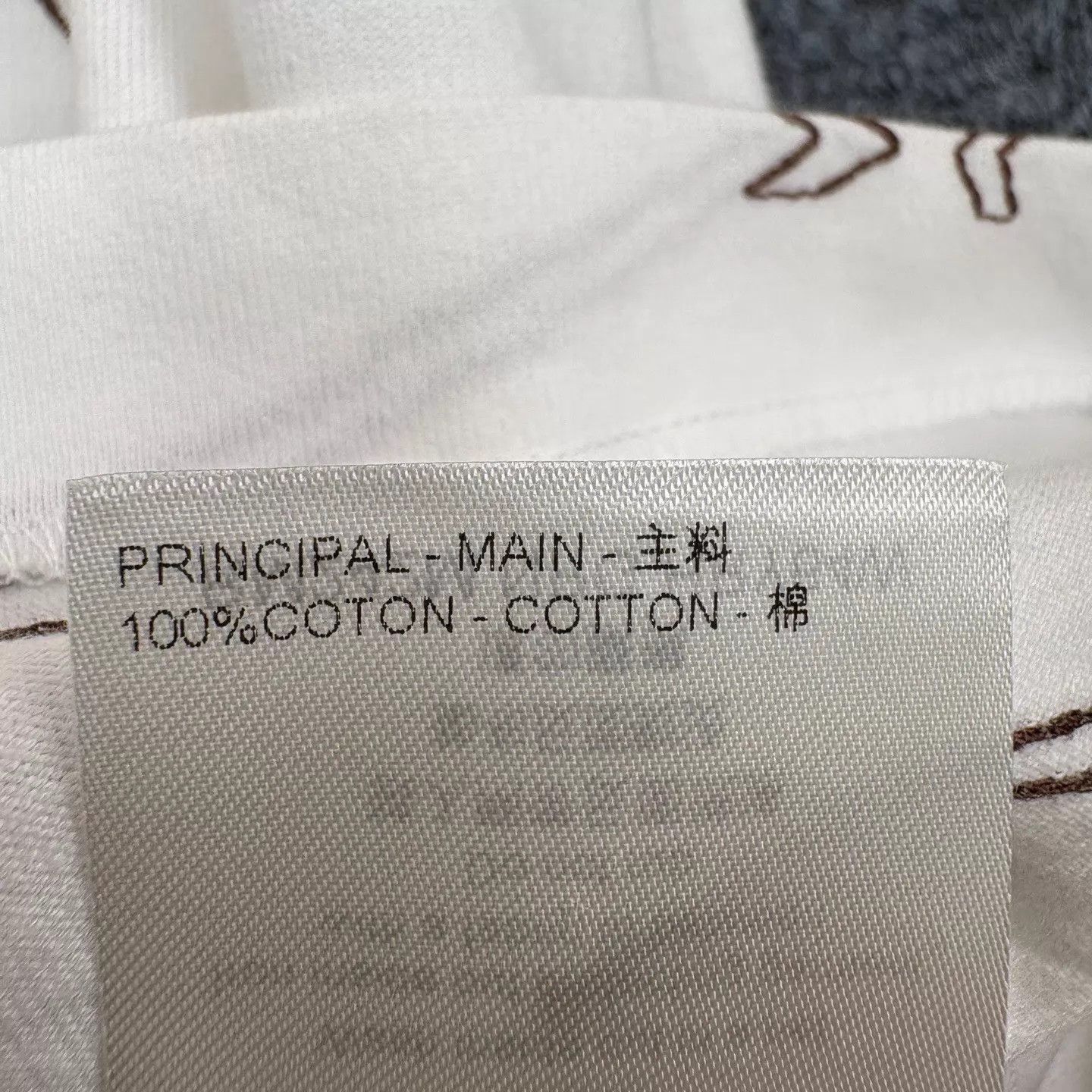 Louis Vuitton Allover Line Logo Short Sleeve Tee - White Size US M / EU 48-50 / 2 - 7 Thumbnail