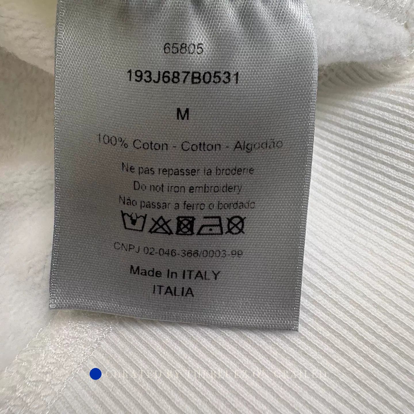 Dior Unique White Sweatshirt with Artistic Design Size US M / EU 48-50 / 2 - 5 Thumbnail