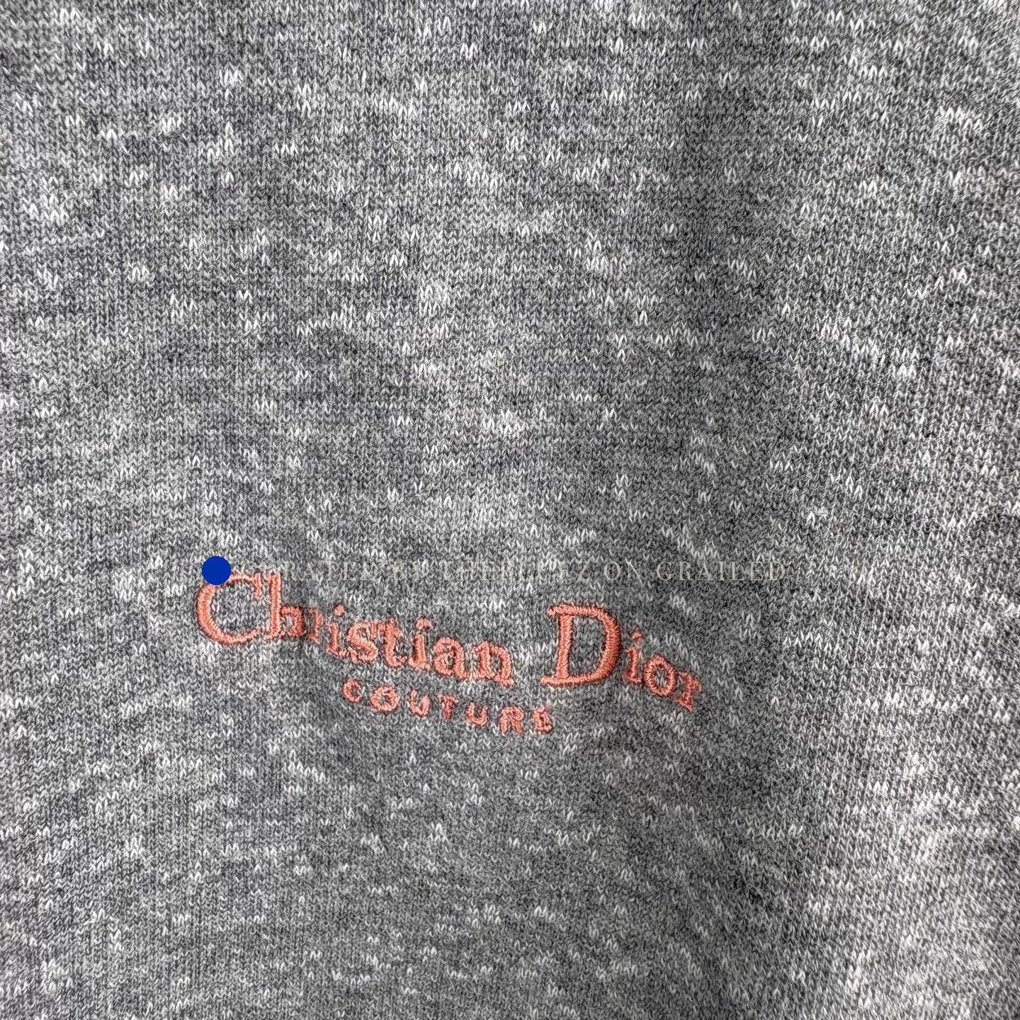 Dior Gray Embroidered Logo Short-Sleeve Hoodie Size US L / EU 52-54 / 3 - 4 Thumbnail