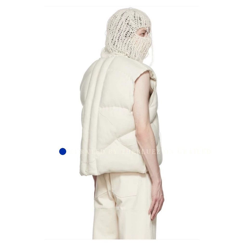 AIREI Hand-stitched Wool Puffer Vest in White Size US S / EU 44-46 / 1 - 9 Thumbnail