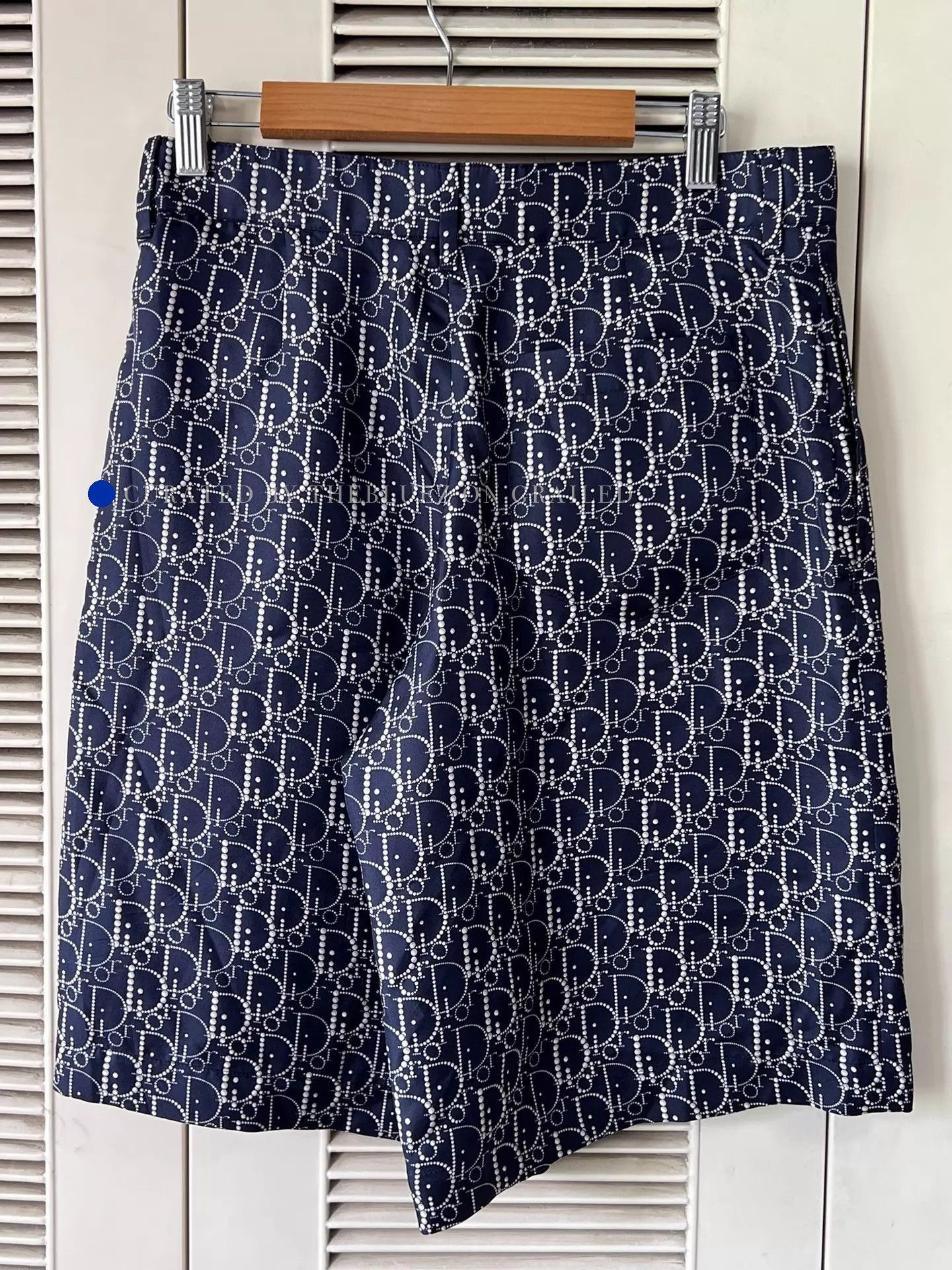 Dior Stylish Blue Oblique Shorts in Great Condition Size US 28 / EU 44 - 2 Thumbnail