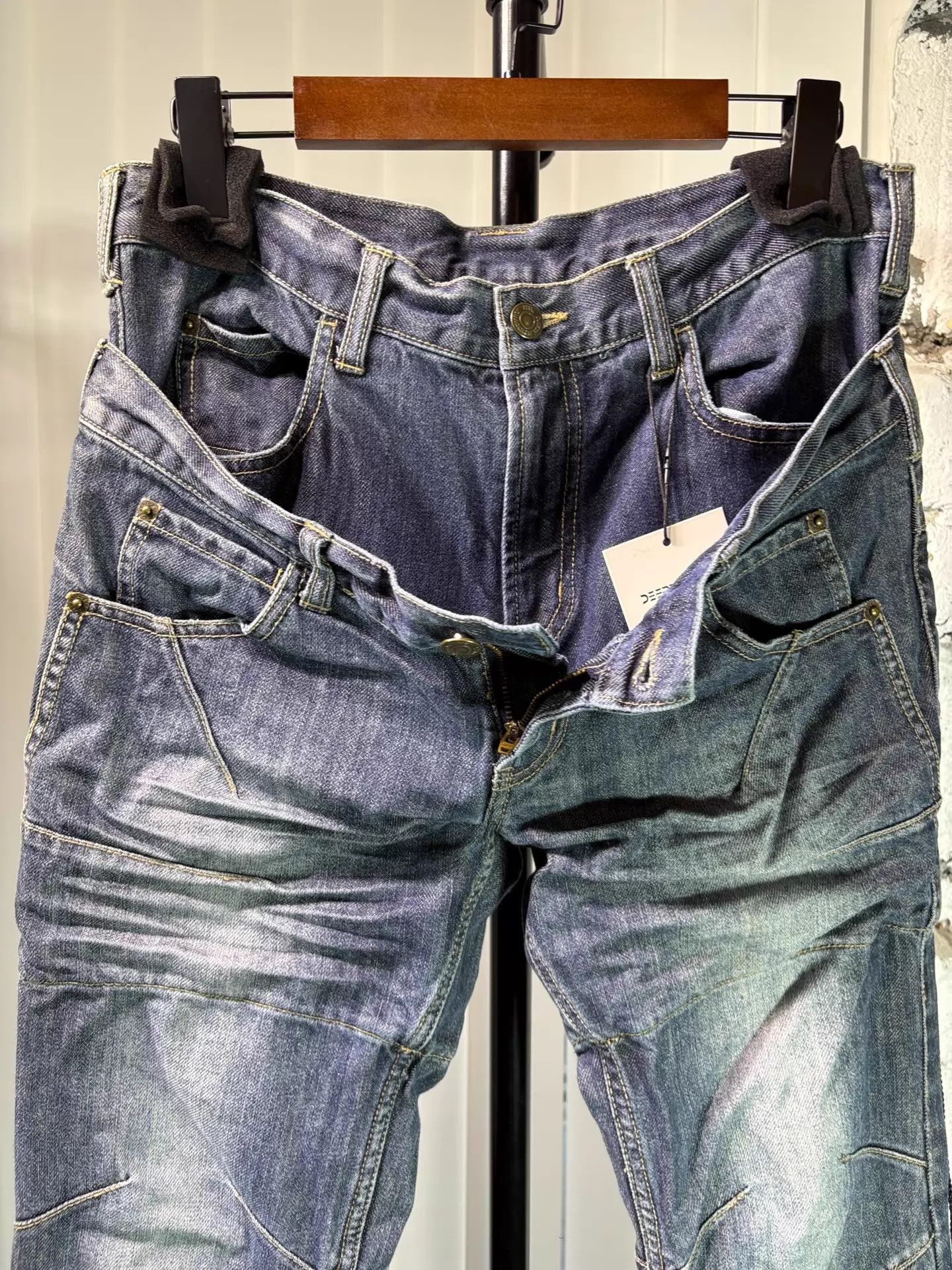 PPFM Floral Print Washed Jeans with Removable Belt Size US 30 / EU 46 - 4 Thumbnail