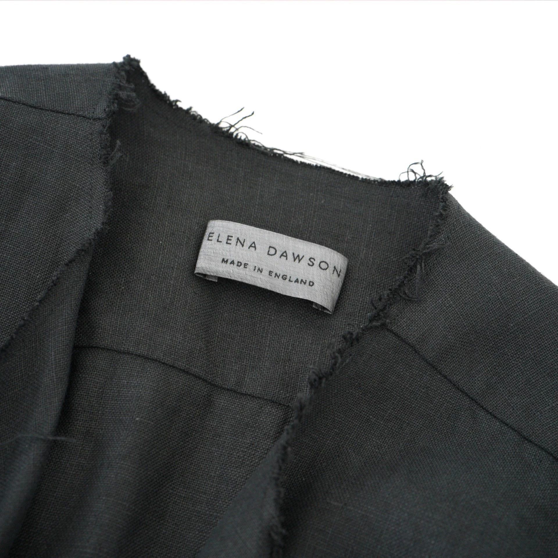 Elena Dawson Black Linen Button-Up Shirt in Size M Size US M / EU 48-50 / 2 - 3 Thumbnail