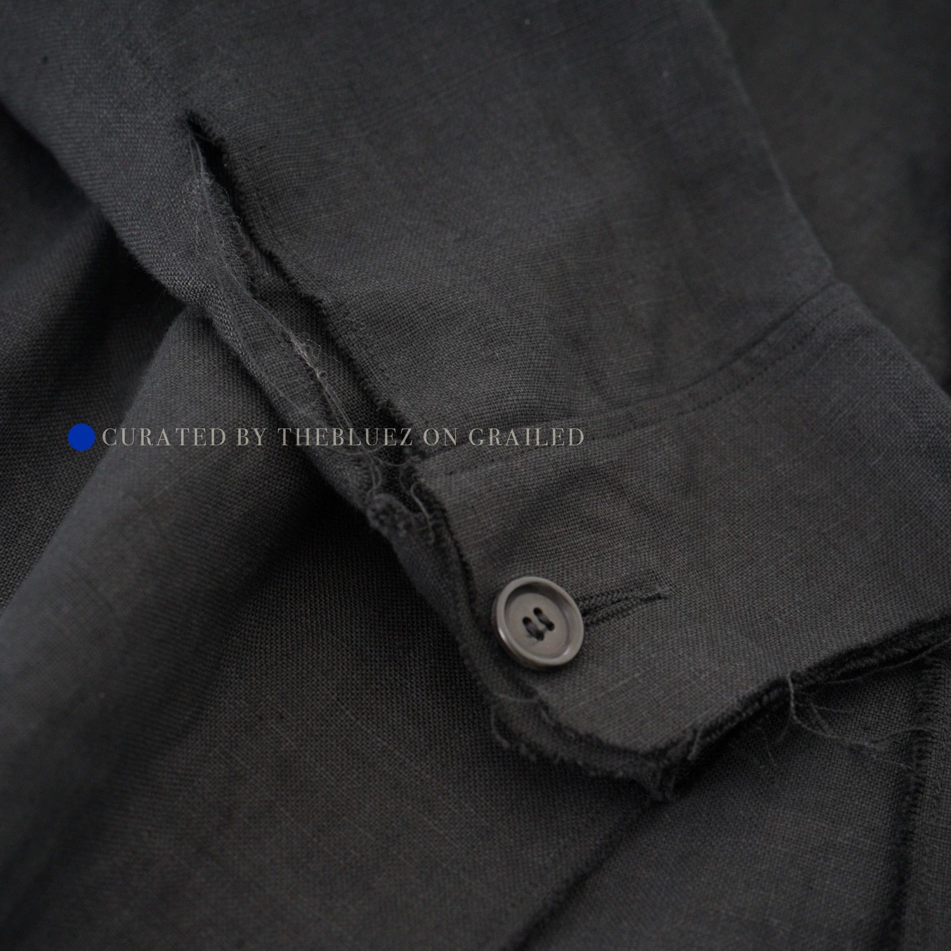 Elena Dawson Black Linen Button-Up Shirt in Size M Size US M / EU 48-50 / 2 - 5 Thumbnail