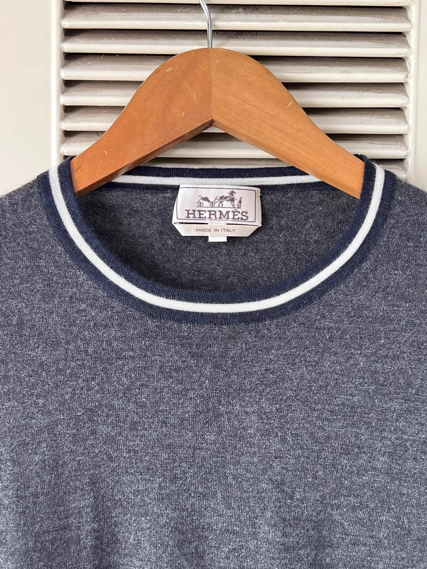 Hermes Colorblock Gray Knit Sweater Size US M / EU 48-50 / 2 - 3 Thumbnail
