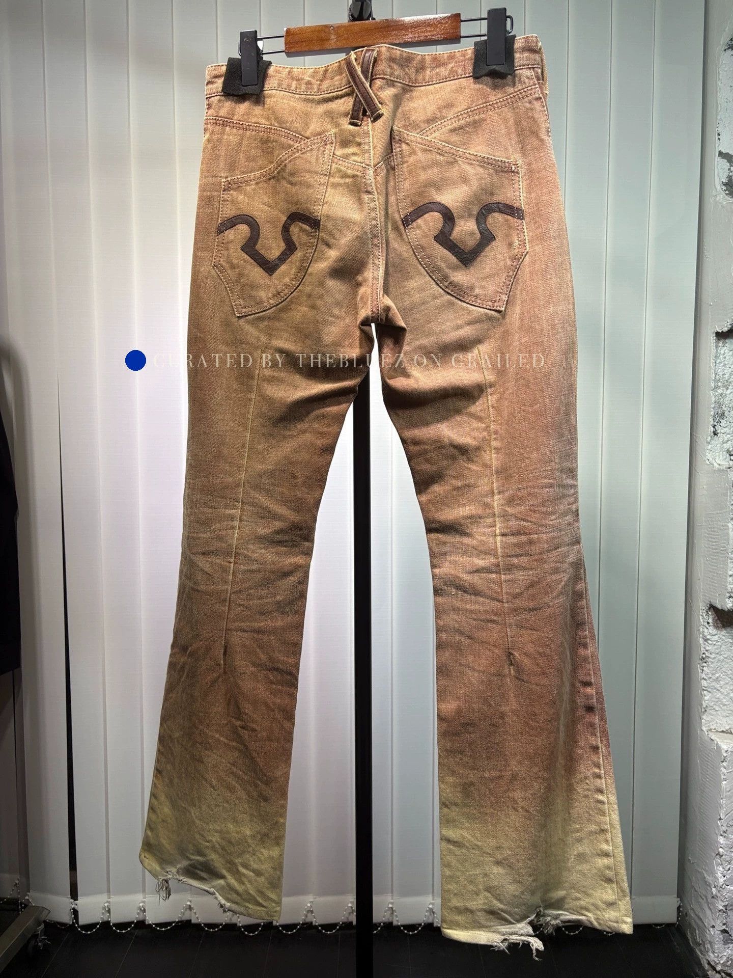 Obelisk Y2K Gradient Tie-Dye Wide Leg Jeans Size US 30 / EU 46 - 2 Thumbnail