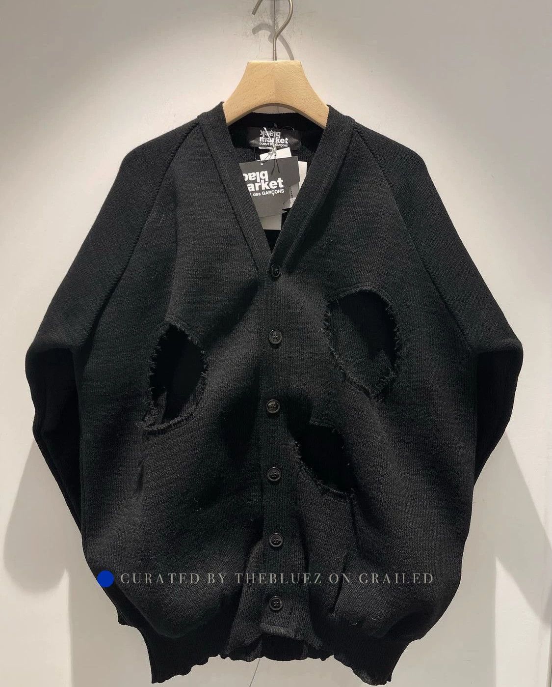 Comme des Garcons Ripped Black Cardigan in Size S Size US S / EU 44-46 / 1 - 3 Thumbnail