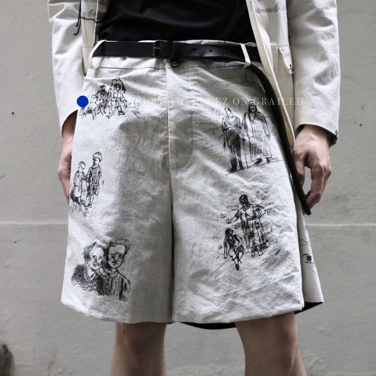 Archivio J.M. Ribot Hand-Drawn Multi-Color Shorts Size US 32 / EU 48 - 5 Thumbnail