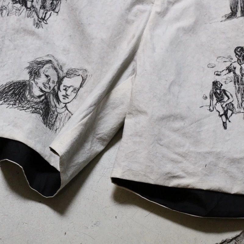 Archivio J.M. Ribot Hand-Drawn Multi-Color Shorts Size US 32 / EU 48 - 3 Thumbnail