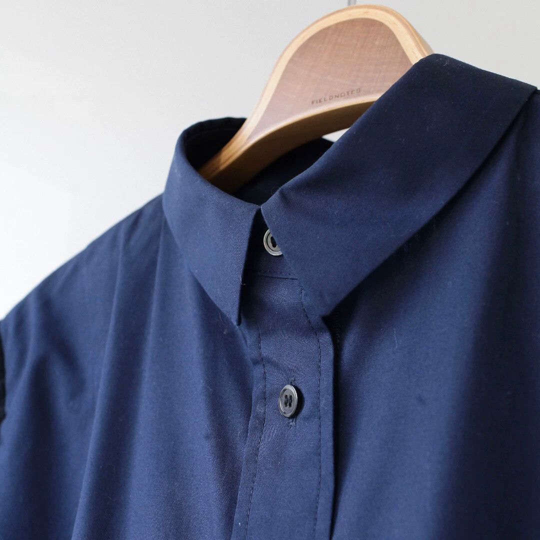 Sacai Wool Knit Panel Shirt in Blue Size US M / EU 48-50 / 2 - 2 Thumbnail