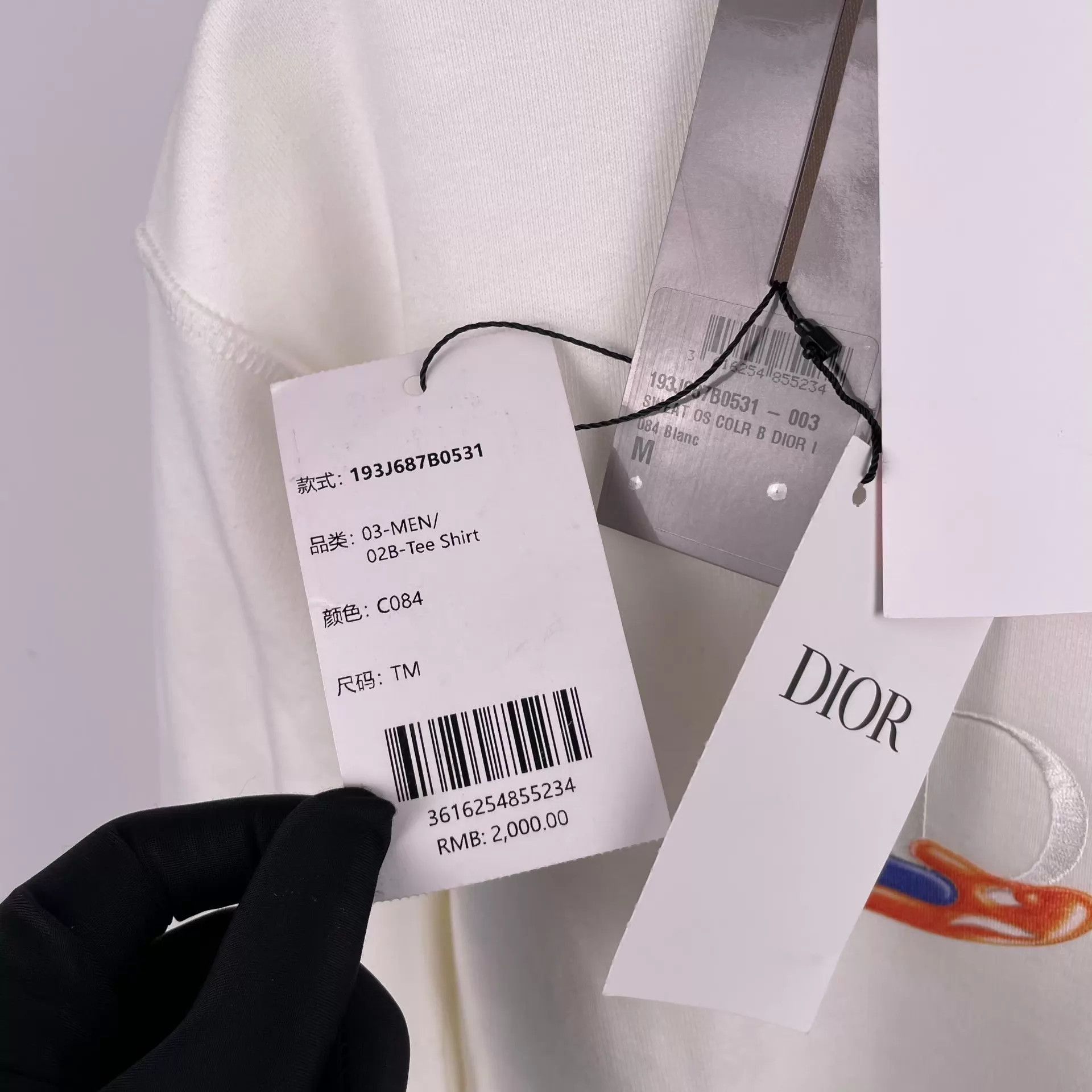 Dior Embroidered Letter Sweatshirt in White Size US M / EU 48-50 / 2 - 4 Thumbnail