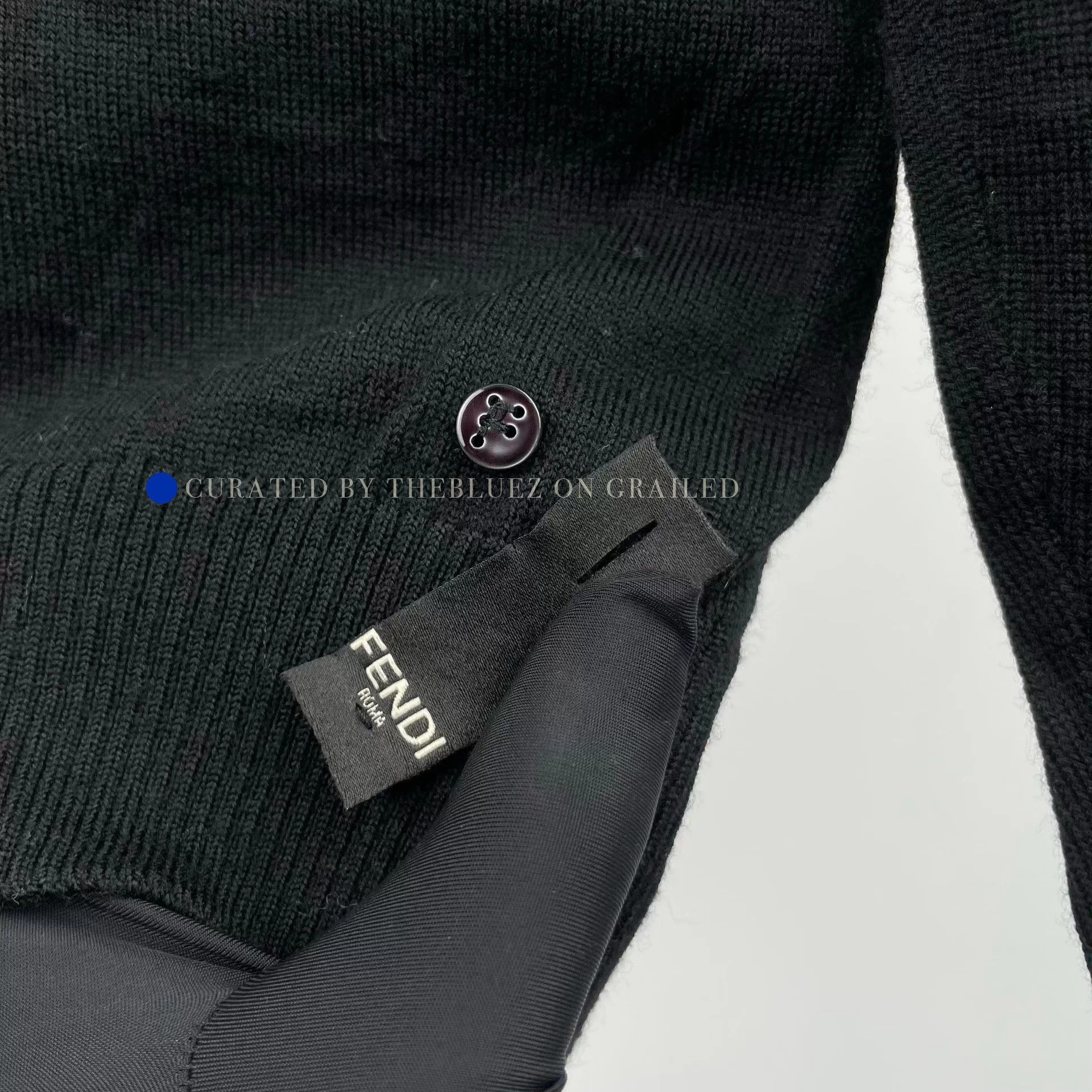 Fendi Classic Black Cotton Sweater Size US M / EU 48-50 / 2 - 9 Thumbnail