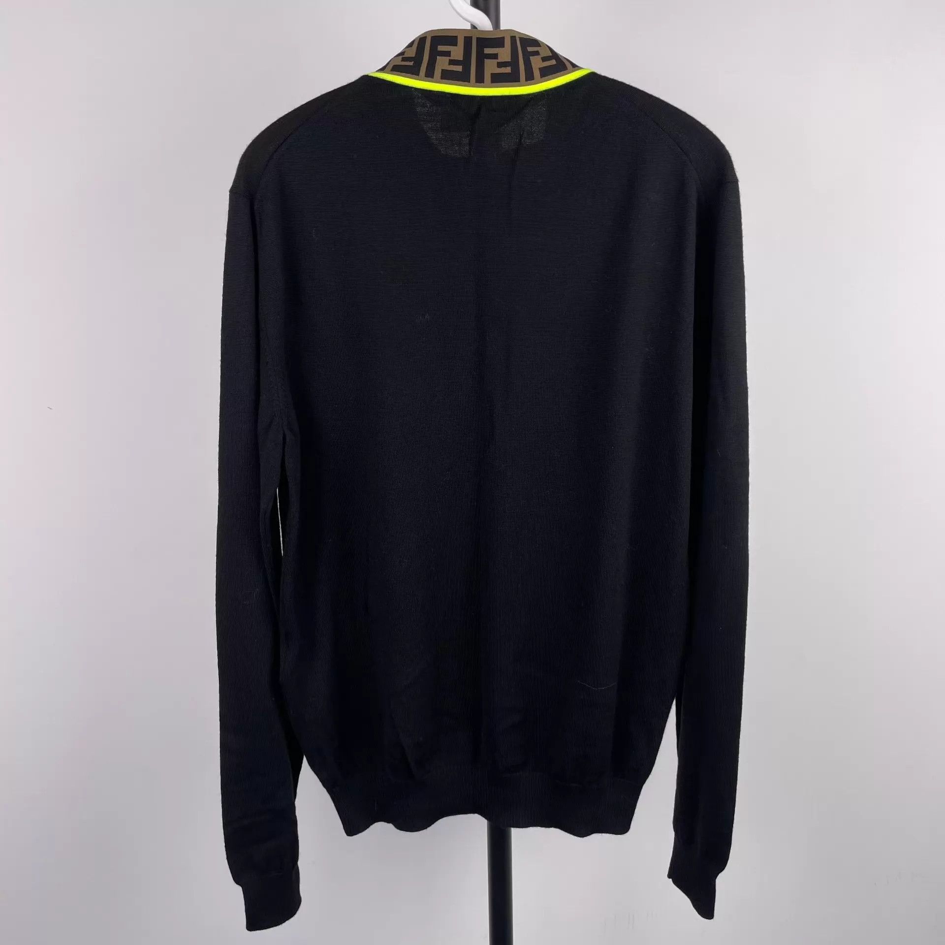 Fendi Classic Black Cotton Sweater Size US M / EU 48-50 / 2 - 2 Thumbnail