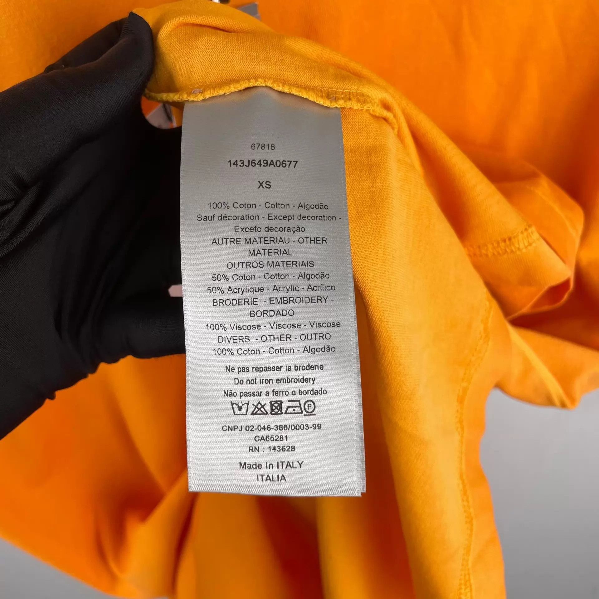 Dior Artist Collab Crew Neck Tee in Orange Size US XS / EU 42 / 0 - 5 Thumbnail