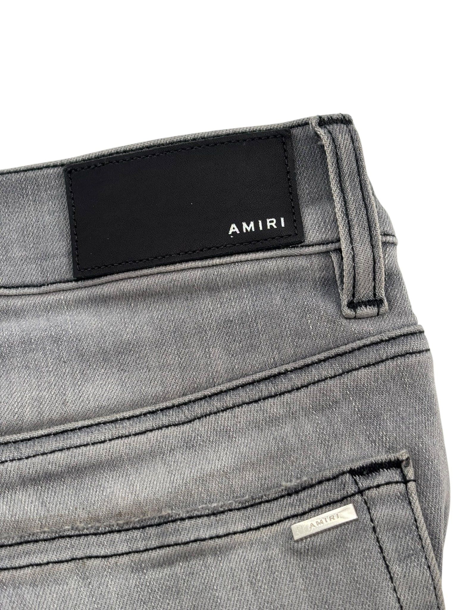 Amiri Mx1 Ribbed Pink & Grey Size US 31 - 3 Thumbnail
