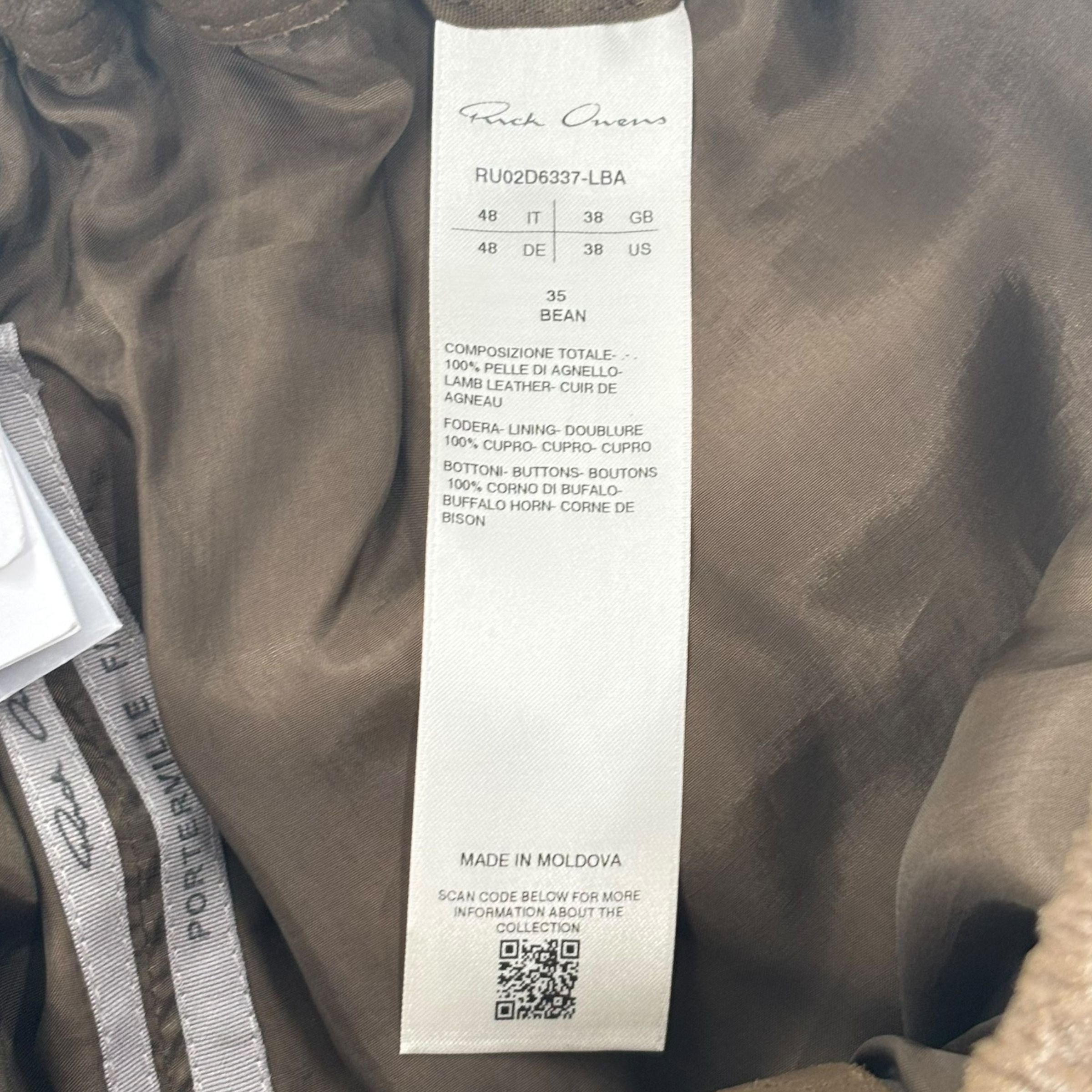 Rick Owens Leather Cargo Pants "Brown" Size US 40 / EU 56 - 3 Thumbnail
