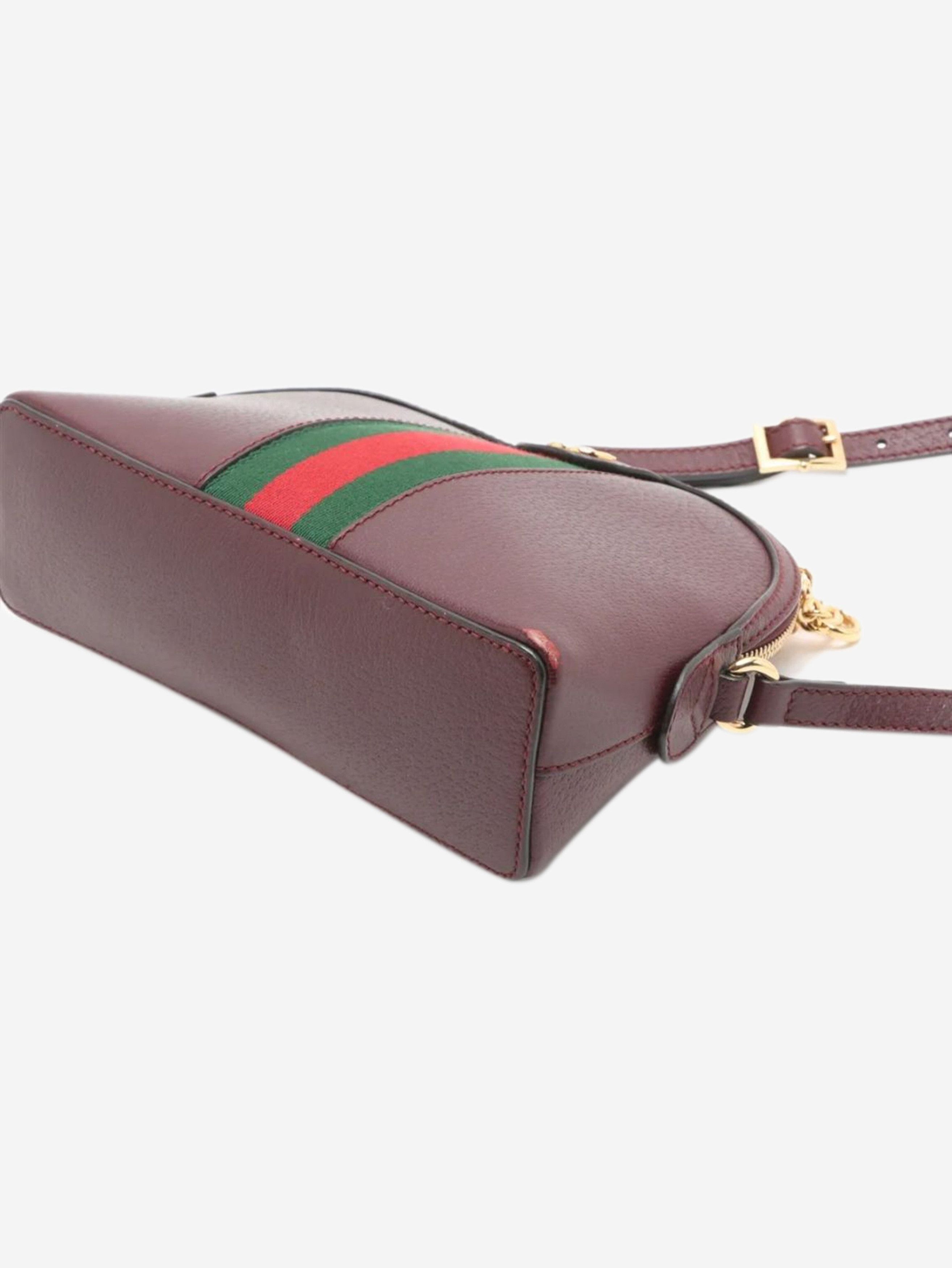 Gucci Burgundy Ophidia leather shoulder bag Size ONE SIZE - 3 Thumbnail