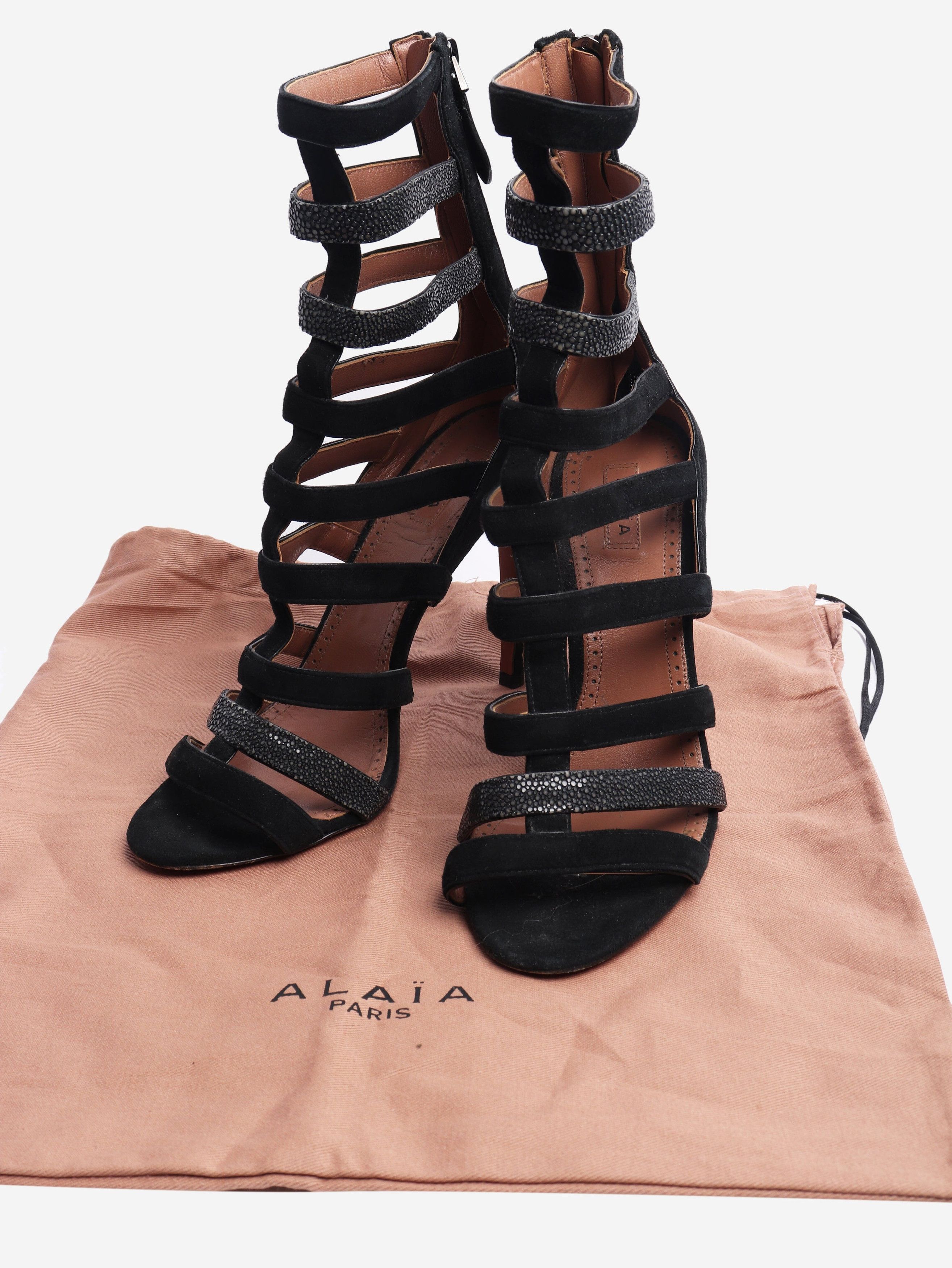 Alaia Black gladiator heels - EU 37.5 (UK 4.5) Size US 6 / IT 36 - 9 Thumbnail