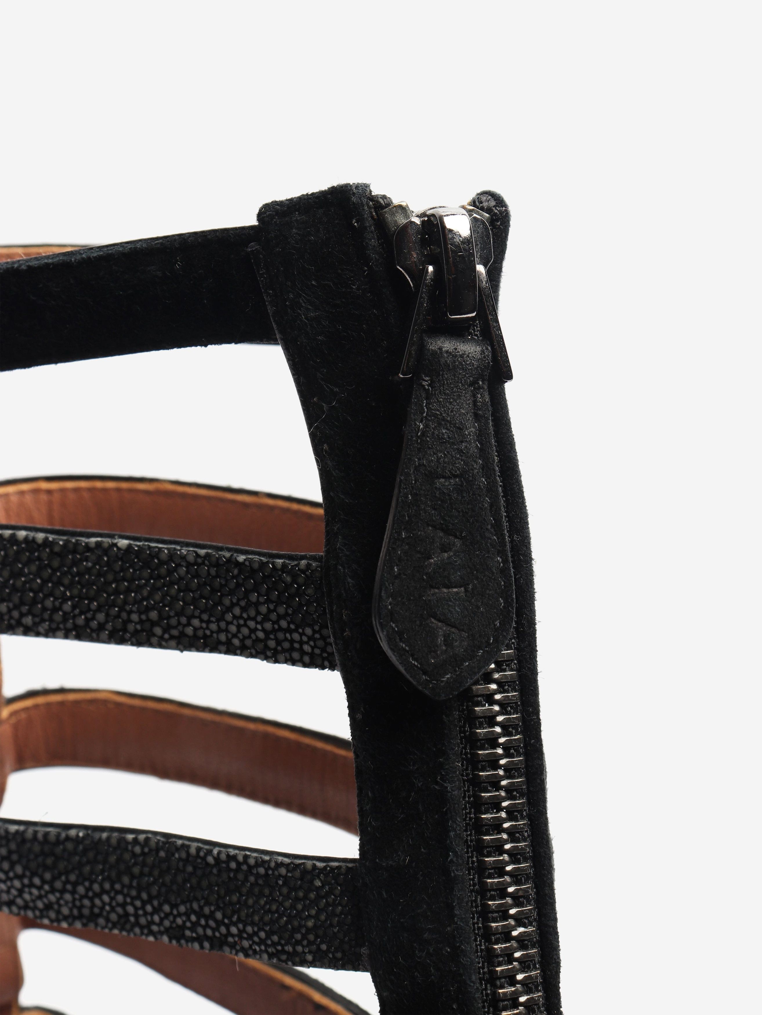 Alaia Black gladiator heels - EU 37.5 (UK 4.5) Size US 6 / IT 36 - 4 Thumbnail