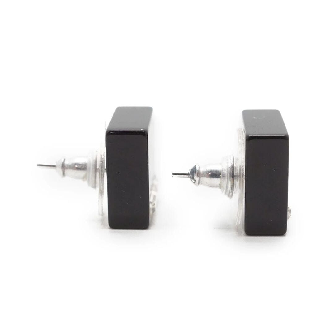 Chanel Black CC square stud earrings Size ONE SIZE - 5 Thumbnail
