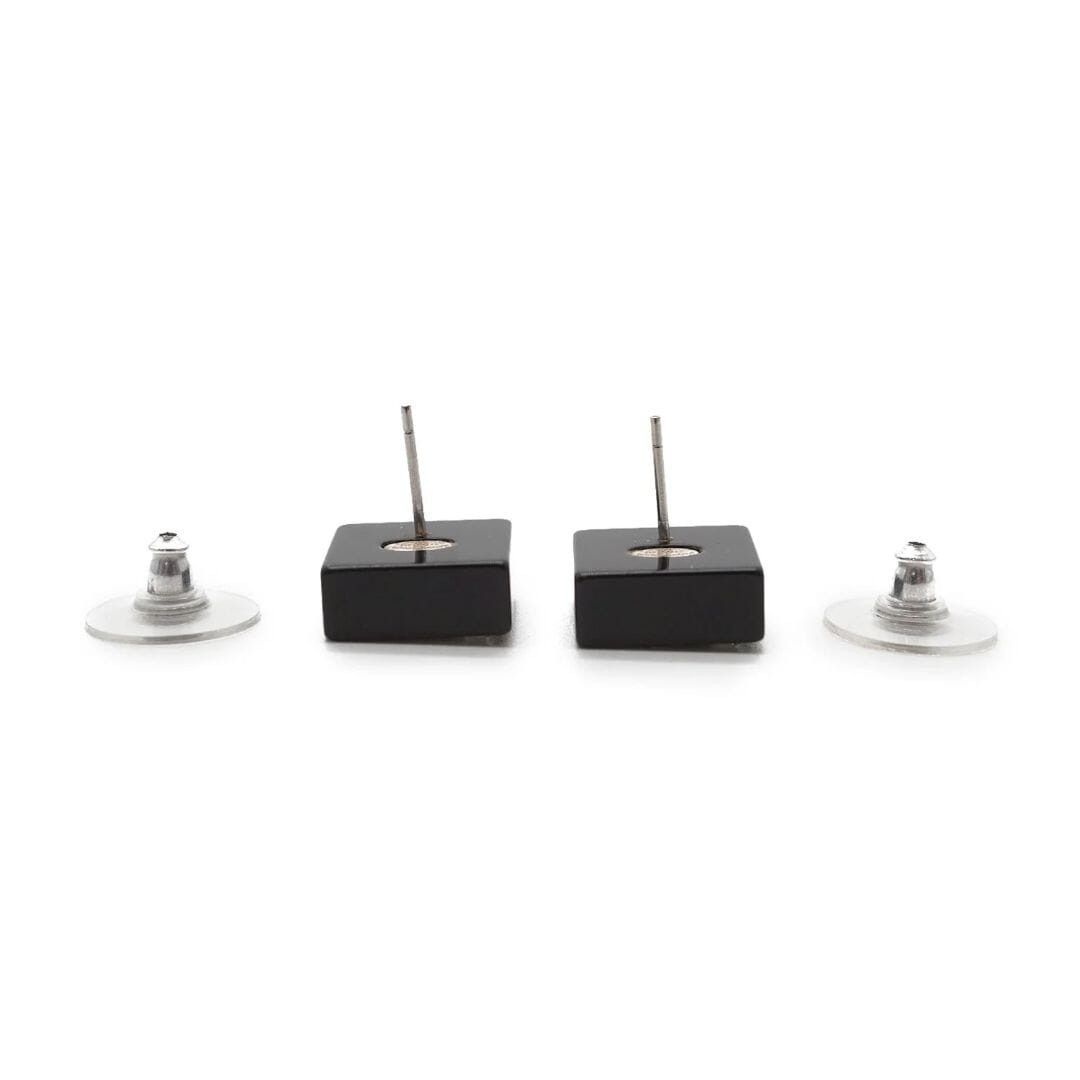Chanel Black CC square stud earrings Size ONE SIZE - 8 Thumbnail