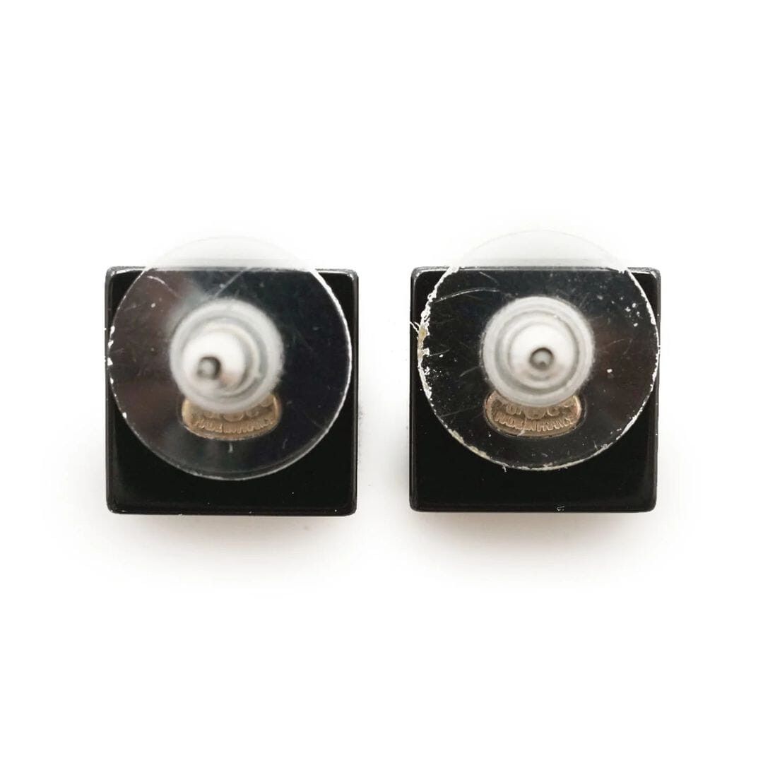Chanel Black CC square stud earrings Size ONE SIZE - 2 Thumbnail