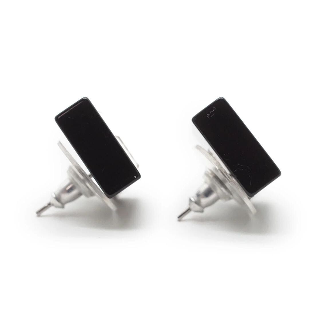 Chanel Black CC square stud earrings Size ONE SIZE - 4 Thumbnail