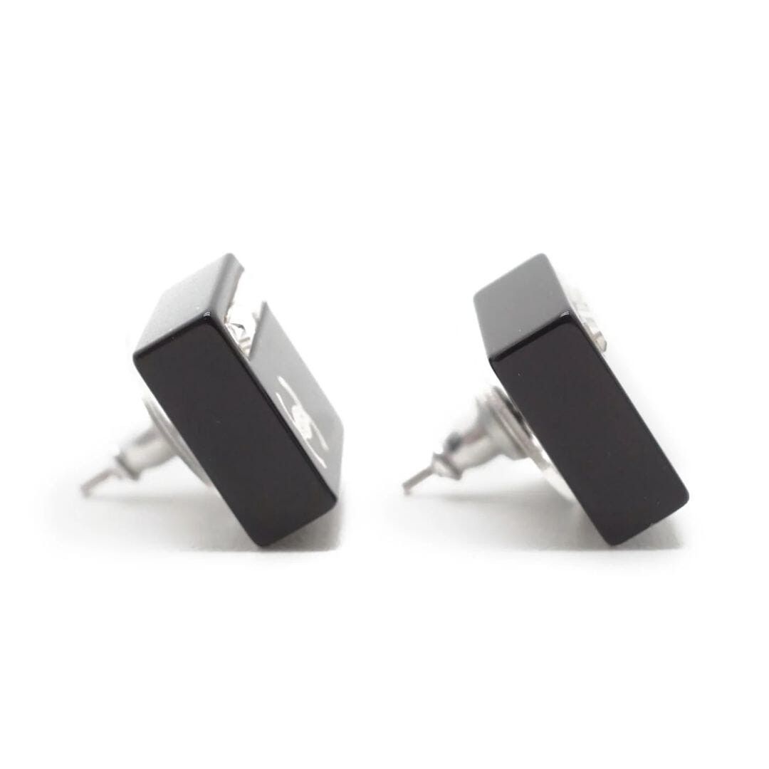 Chanel Black CC square stud earrings Size ONE SIZE - 3 Thumbnail