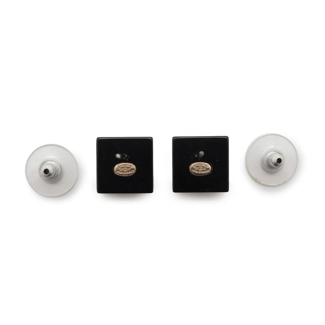 Chanel Black CC square stud earrings Size ONE SIZE - 7 Thumbnail