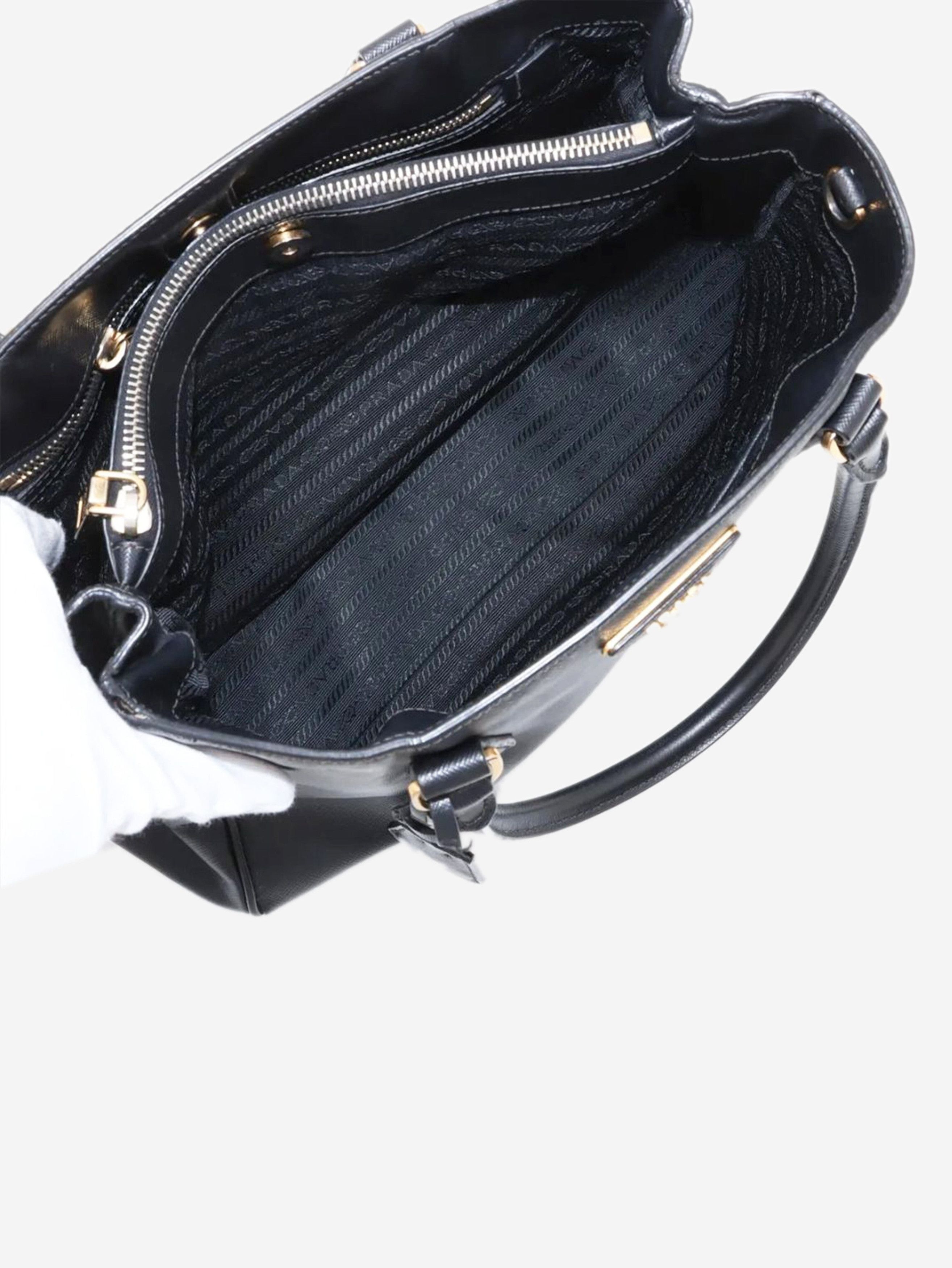 Prada Black Saffiano leather Galleria 2way bag Size ONE SIZE - 8 Thumbnail