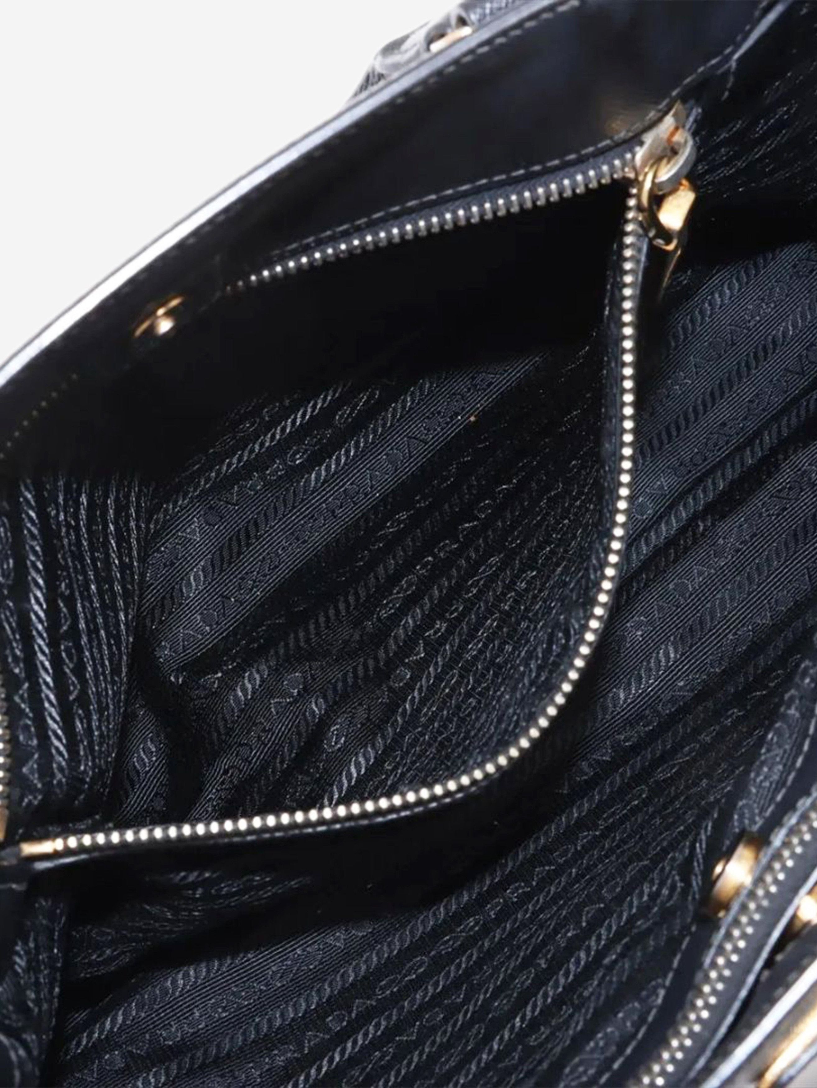 Prada Black Saffiano leather Galleria 2way bag Size ONE SIZE - 11 Thumbnail